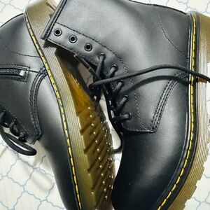 Dr. Martens Black Boots with Yellow Accents
